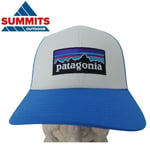 Patagonia P-6 Logo Trucker Hat (White/Vessel Blue)