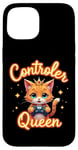 iPhone 15 Controller Queen Cute Gamer Cat Design- Gaming Cat Lovers Case