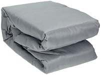 douceur d'intérieur, Housse de Clic Clac Matelassée (120 à 140 cm - 185 à 200 cm) Essentiel Gris, Polyester