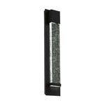 IP44 Outdoor Wall Light Black Long Bubble Glass 3.3W Built in LED Porch Lamp