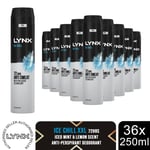 Lynx XXL Antiperspirant Deodorant Body Spray Ice Chill 72-Hour 250ml, 36Pack