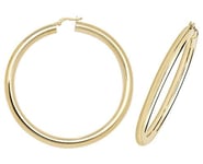 James Moore TH ER1005-50 9k Yellow Gold Hoop Earrings 50 mm Jewellery