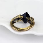 Harry Potter-ring - Lord Voldemorts Horcrux - Svart - Storlek 19 guld