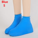 S/m/l Latex Rain Shoes Overshoes Boot Blue S