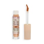 Makeup Revolution IRL Filter Finish Concealer, Medium to Full Coverage, Matte Finish, C12, Medium/Dark Skin Tones, 6g