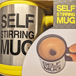 Self Stirring Mug - Press The Button To Stir Your Drink! - Yellow