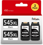 Lot De 2 Cartouches d'encre 545 XL De Rechange pour Canon 545 546 PG-545 Noir pour Pixma MX495,TR4550 TR4551,TS3350 TS3150,MG3050 MG2500 MG2550s