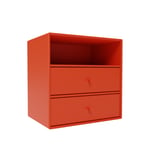 Montana - Montana Mini 1006 - Module With Two Drawers - Rosehip - Hyllsystem - Peter J. Lassen - Röd - MDF