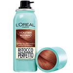 L'Oréal Paris Spray retouche parfait, spray instantané pour racines et cheveux blancs, durée jusqu'à 1 shampooing, couleur : châtain acajou, 75 ml