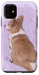 iPhone 11 Cute Purple Corgi Puppy Dog Case