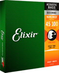 Elixir 14502 Acoustic Bass 80/20 Bronze With Nanoweb 4-String Light,Long Scale (.045-.100)