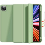 Coque Folio Avec Support Apple Pencil Pour Ipad Pro 11 2020 2 Eme Generation Vert Clair