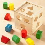 Shape Sorting Cube Classic Wooden Sorter kids fun learn Playset Melissa & Doug