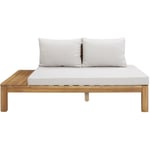 Banquette de jardin en bois d'acacia FSC - 2 personnes - Avec coussins - SANA