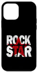 Coque pour iPhone 12 mini Graphisme rouge vintage Red Rock Star