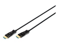 Digitus - Premium High Speed - Hdmi-Kabel Med Ethernet - Hdmi Hann Til Hdmi Hann - 10 M - Dobbeltisolert - Svart - 4K-Støtte, Aktiv Optisk Hybridkabel