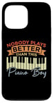 Coque pour iPhone 13 Pro Max Piano Claviers Pianiste Kid