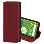 32nd Classic Series 2.0 - Real Leather Book Wallet Flip Case Cover For Google Pixel 7, Real Leather Design With Card Slot, Magnetic Closure and Built In Stand - Burgundy