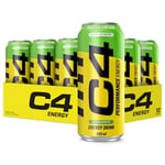 Cellucor C4 Performance Energy Carbonated 500ml x 12 Twisted Limeade Multi-ling