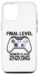 Coque pour iPhone 14 Jeu vidéo Senior Class Final Level Gamer Class of 2036