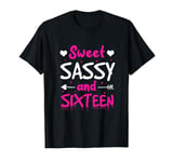 Happy 16th Birthday Sweet Sassy Sixteen Girls 16 Years Old T-Shirt