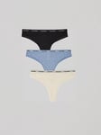 Calvin Klein 3 Pack Brazilian Brief - Multi, Multi, Size S, Women