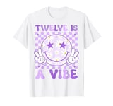 Twelve Is A Vibe Groovy 12 Year Old 12th Birthday T-Shirt