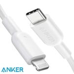 Anker USB C to Lightning Charging Cable 6ft Apple MFi Certified White for iPhone