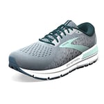 BROOKS Femme Addiction GTS 15 Chaussure de Course, Grey/Navy/Aqua, 43 EU