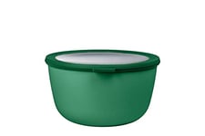 Mepal – Multi Bowl Cirqula Round – Food Storage Container with Lid - Suitable as Airtight Storage Box for The Fridge & Freezer, Microwave Container & Servable Dish – 3000 ml – Vivid Green