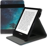 Étui Compatible Avec Pocketbook Touch Lux 4/5/Touch Hd 3/Color (2020)/ Vivlio Lux 5 Coque - Étui À Rabat Magnétique Tablette Ereader Similicuir Avec Sangle - Bleu-Gris-Noir