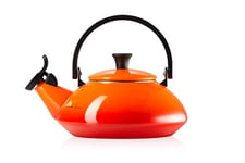 Le Creuset Zen Stove-Top Kettle with Whistle, Suitable for All Hob Types Including Induction, Enamelled Steel, Capacity: 1.5 L, Volcanic, 92009600090000