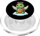 Cute Angel Turtle with Halo Cartoon Art PopSockets PopGrip for MagSafe