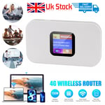 Portable Unlocked 4G LTE Wireless WiFi Router Mobile Broadband LCD MIFI Hotspot