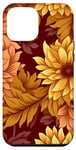 Coque pour iPhone 14 Plus Chrysanthème orange et rouge Fleurs florales d'automne