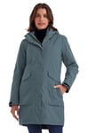 killtec Femme Parka/manteau imperméable avec capuche amovible Damen Funktionsparka, blaugrau, 40, 43284-000