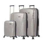 Totto Traveler Lot de 3 valises rigides avec système Extensible et Doublure en Polyester Gris, Gris