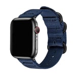 SKALO Nato-ranneke Nylon Apple Watch Series 7-9 41mm - Sininen