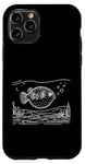 Coque pour iPhone 11 Pro Line Art Poisson et ichtyologiste Amazon Puffer