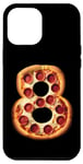 Coque pour iPhone 12 Pro Max 8e anniversaire Pizza Party Garçons Cheese Kids Pie Eight Bday Boy