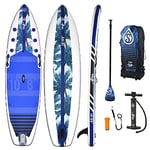 Skiffo - Sup Stand Up Paddle Gonflable Lui 10'8 PB-SXY108C - Planche Gonflable Dropstitch - Pack Pagaie, Leash, Pompe et Sac de Transport - Jusqu'à 120kg - 294l - 325x84x15cm - Hommes de Tous Niveaux