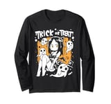 Sexy Anime Manga Halloween Ghost Girl with Trick or Treat Long Sleeve T-Shirt