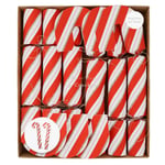 CHRISTMAS Candy Cane Shaped Luxury Christmas Crackers  (6 Pack)