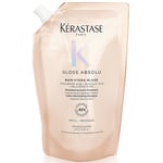 Kérastase Gloss Absolu Refill Pouch Shampoo with Glycolic Acid, Hyaluronic Acid and Wild Rose in Oil 500ml