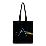 Rocksax Pink Floyd Tote Bag - The Dark Side Of The Moon - 10oz Fair Trade, Recycled Cotton - 42cm x 37cm - Gusseted - Offical Merchandise