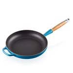 Le Creuset Støpejernspanne med Trehåndtak 28cm Deep Teal