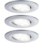 Paulmann - Spot led encastrable pour salle de bains Calla jeu de 3 18 w IP65 chrome (mat)