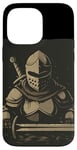 Coque pour iPhone 14 Pro Max Templier sombre amusant pour les amateurs de chevaliers et les fans médiévaux