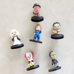 6Pcs Horror Movie Halloween Bride of Chucky Action Figure Model Doll Toy Gift