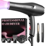 Dekuri Hair Dryer Professional Ionic Hairdryer with 1 Diffuser & 2 Concentrator